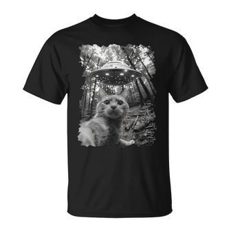 Cat Ufo Alien Cat Selfie Ufo For Cats Lovers T-Shirt - Monsterry