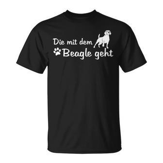 Cute Dog Heartbeat Die Mit Dem Beagle Geht T-Shirt - Geschenkecke