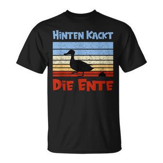 Football Slogan Hinten Kackt Die Duck T-Shirt - Geschenkecke