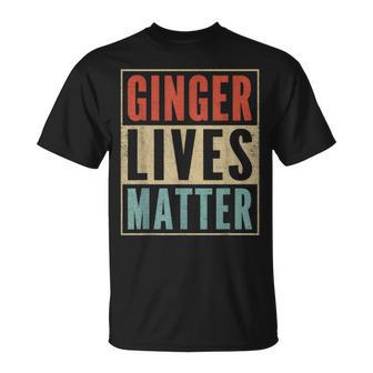 Ginger Lives Matter Retro Colours Redhead T-Shirt - Geschenkecke