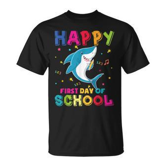 Happy First Day Of School T Shark Student T-Shirt - Monsterry UK