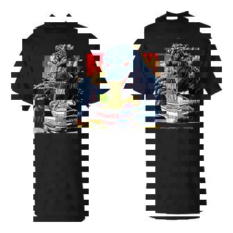 Kaiju Eating Ramen Japanese Monster Lover Birthday T-Shirt - Thegiftio