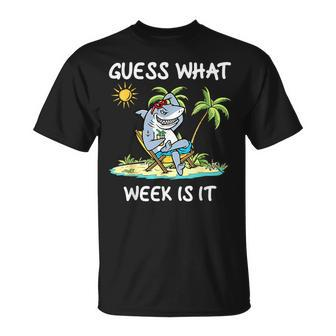 Shark 2024 Week Guess What Week Is It Shark Lover T-Shirt - Monsterry