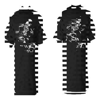 Skeleton Soccer Halloween Costume Soccer Player T-Shirt - Thegiftio UK