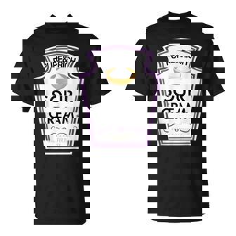 Sour Cream Group Condiment Family Halloween Costume T-Shirt - Seseable