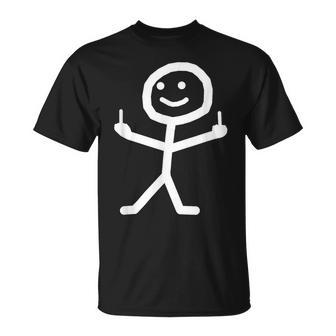 Stick Figure With Middle Finger T-Shirt - Geschenkecke