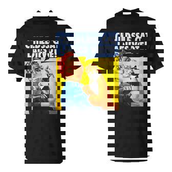 Vintage Childless Cat Ladies Vote Rosie The Riveter T-Shirt - Monsterry