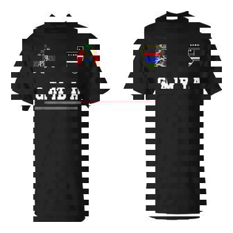Gambia Sports De Fútbol Con Bandera De Fútbol Camiseta unisex - Regaloses