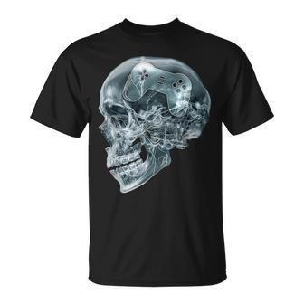 Gambling Skull X-Ray Game Controller For Gamer Gamer T-Shirt - Seseable