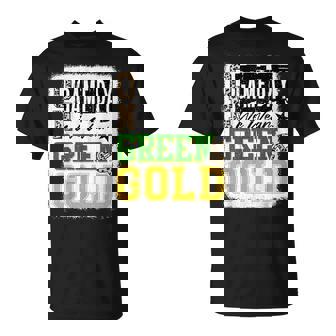 On Gameday Football We Wear Green And Gold School Spirit T-Shirt | Seseable CA