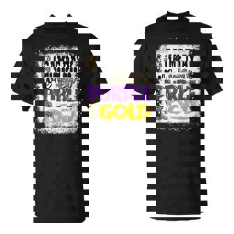 On Gameday Football We Wear Purple And Gold Game Day T-Shirt | Seseable CA