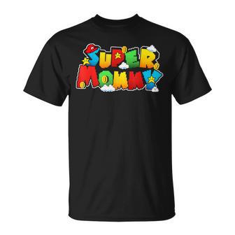 Gamer Super Mommy Family Matching Game Super Mommy Superhero T-Shirt - Monsterry