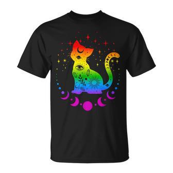 Gato De Astrología Arcoíris Bandera Del Orgullo Gay Lgbt Camiseta unisex - Regaloses