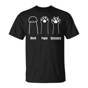 Gato Piedra Tijeras Papel Dueño Gato Pata Divertida Camiseta unisex - Regaloses