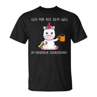 Geh Mir Aus Dem Weg Du Unnötiger Sozialkontakt Geh T-Shirt - Geschenkecke