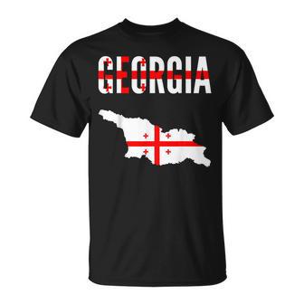 Georgian Georgian Map Flag T-Shirt - Seseable