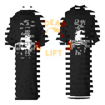 Ghost Dead Lift Halloween Gym Gymer Weightlifting T-Shirt - Thegiftio UK
