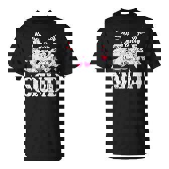Ghost Nurse Squad Lazy Halloween Costume Boo Ghoul Rn T-Shirt - Monsterry