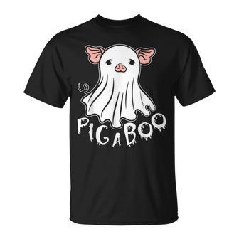 Ghost Pig Costume Pig A Boo Farmer Animal Halloween Costume T-Shirt | Seseable UK