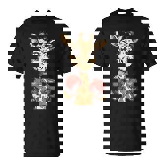 Girafe De Boxe Mignonne T-Shirt - Cadeauxyz
