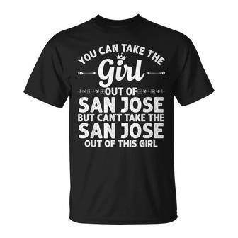 Girl Out Of San Jose Ca California Home Roots Usa T-Shirt - Monsterry DE