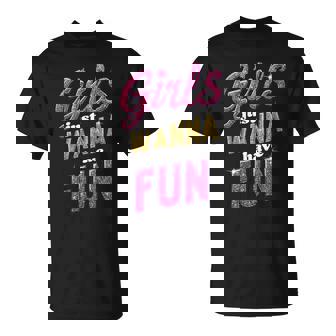 Girls Just Wanna Have Fun 80S Nostalgia Print T-Shirt - Seseable