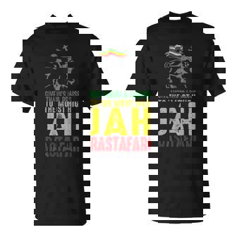 Give Thanks & Praises Rastafari Reggae Jah Rasta Clothing T-Shirt - Monsterry