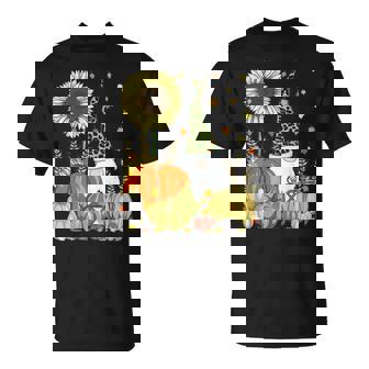 Gnome Drôle & Amoureux De La Citrouille Tournesol Automne T-Shirt - Cadeauxyz