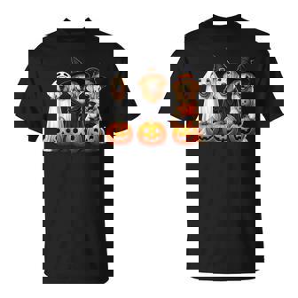 Golden Retriever Ghost Halloween Dog Lovers T-Shirt - Thegiftio
