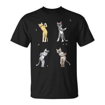 Golfing Cats Golf Golfer Golf Player T-Shirt - Monsterry