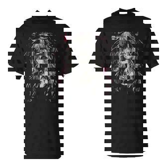 Goth Demon Girl Horror Bunny Occult Dark Anime Alt Aesthetic T-Shirt - Seseable