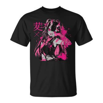 Goth Grunge Demon Anime Girl Waifu Horror Alt Aesthetic T-Shirt - Monsterry