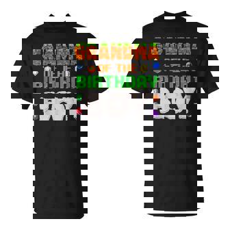 Grandma Of The Birthday Boy Video Gamer Pixel Number T-Shirt | Seseable UK