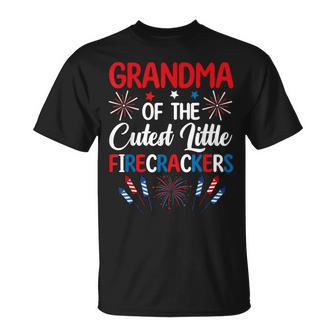 Grandma Of The Cutest Little Firecracker 4Th Of July T-Shirt - Monsterry DE