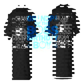 Grandpa Of The Boss Birthday Boy Baby Family Decorations T-Shirt - Monsterry