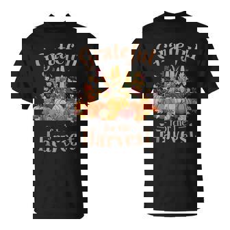 Grateful For The Harvest Fall Pumpkin Autumn Thanksgiving Tank Top T-Shirt - Monsterry