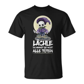 Grim Reaper Lächle Du Kannst Sie Nicht Alle Töten Skeleton T-Shirt - Geschenkecke