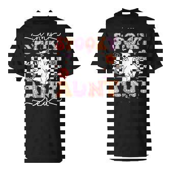 Groovy In My Spooky Aunt Era Retro Auntie Halloween Ghost T-Shirt - Thegiftio