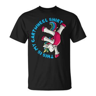 Gymnastics Girl This Is My Cartwheel Unicorn Gymnast T-Shirt - Monsterry