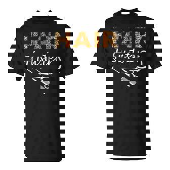 Hair Hustler Léopard Coiffure Cosmétologue T-Shirt - Cadeauxyz