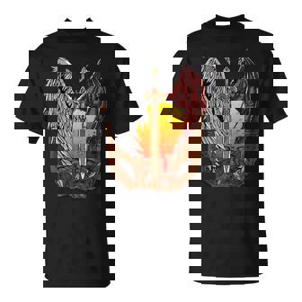 Half Angel Half Devil Good And Evil Fallen Angel T-Shirt - Monsterry