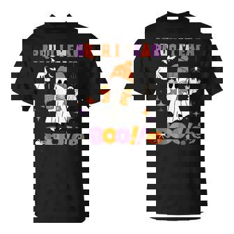 Halloween Bruh I Mean Boo Ghost Pumpkin Boy Girls T-Shirt | Mazezy