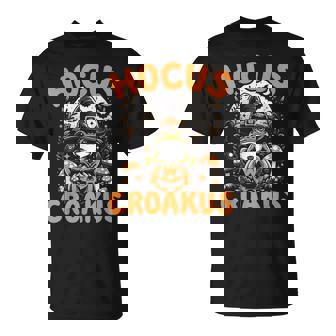 Halloween Frog Witch Pun Hocus Croakus Toad Lover Costume T-Shirt - Thegiftio UK