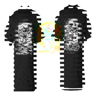 Halloween Zombie Baseball Spooky Skeleton Baseball Players T-Shirt - Monsterry