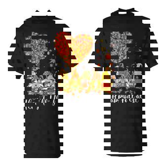 Happy Fall Y'all Gnome Leopard Pumpkin Autumn Gnomes T-Shirt - Monsterry