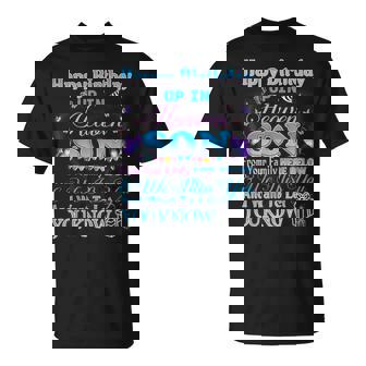 Happy Heavenly Birthday Up In Heaven To My Son Missing Son T-Shirt - Monsterry