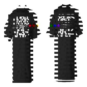 Harris Walz 2024 Lgbtq Gay Pride Rainbow Kamala Harris T-Shirt - Monsterry