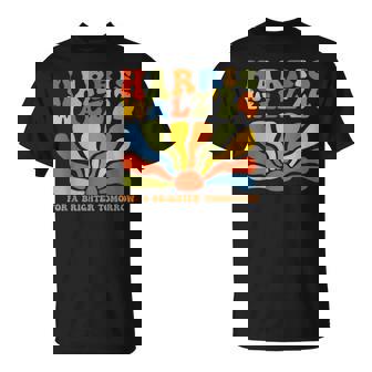 Harris Walz Para Un Mañana Más Brillante Boho Estética Groovy Camiseta unisex - Regaloses