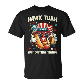 Hawk Tush Spit On That Thing Retro Hot Dog 4Th Of July T-Shirt - Monsterry AU