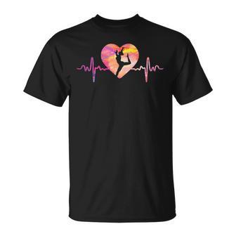 Herzschlag Ekg Turnen Turnerin Gymnastics T-Shirt - Geschenkecke